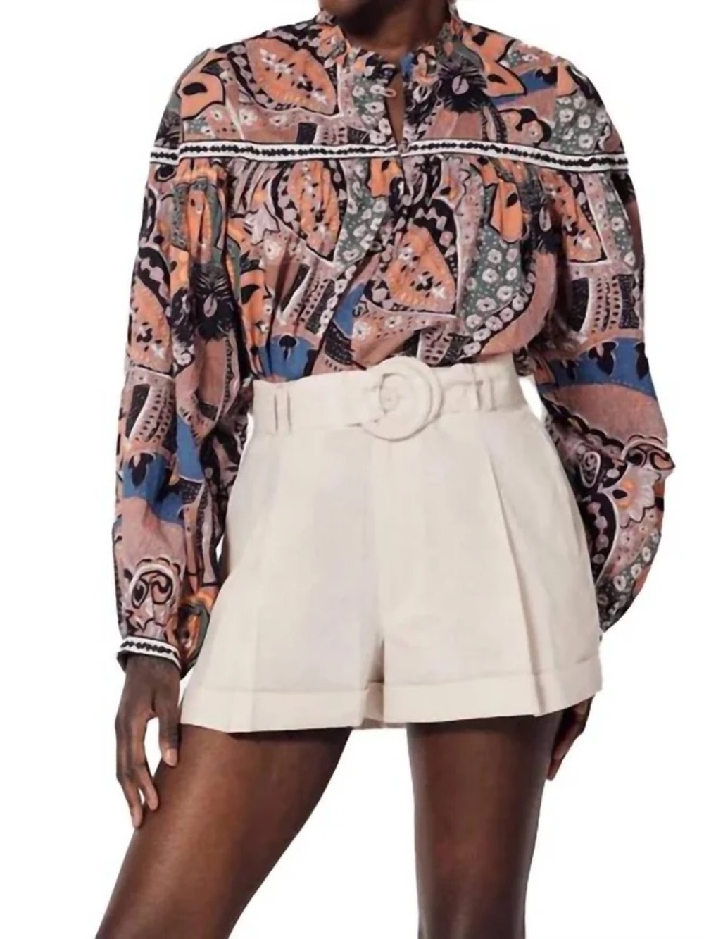 NWT Cleobella High-Waist Cream Belted Women’s Shorts